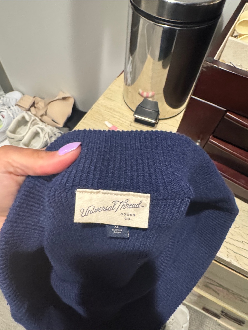 Universal Thread Navy Ribbed 2 piece Knit Sweater Set - Picture 4 of 5